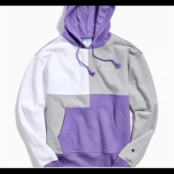 Champion purple colour block hoodie - Picture 1 of 1